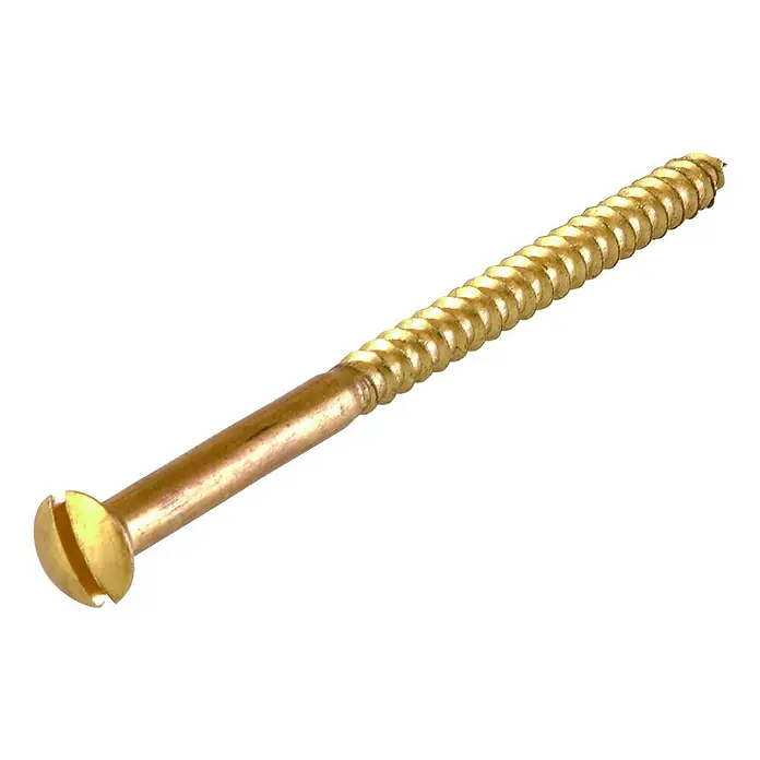 Suki Tornillo universal - Ø x L: 3 x 20 mm, Latón, Rosca parcial, 15 ud. - Tornillo para madera de latón con cabeza ranurada y rosca parcial.