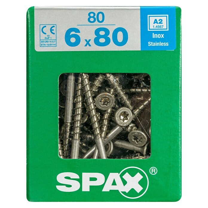 SPAX A2 ROSTFREI TRX6X80 XL 80 ST.