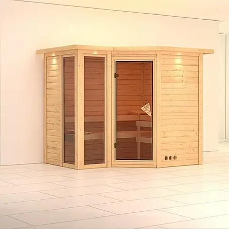 Karibu  Massivholzsauna Amara