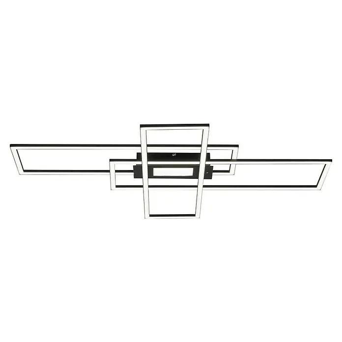 Just Light LED-Deckenleuchte Asmin - 50 W, 99,2 x 69,4 cm, Schwarz, Mehrfarbig - Moderne LED-Deckenleuchte mit rechteckigen Rahmen. Die Leuchte bietet helles Licht und ein stilvolles Design für jeden Raum.