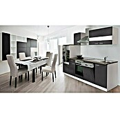 Respekta Composición de cocina (Ancho: 280 cm, Con dispositivos eléctricos, Gris)