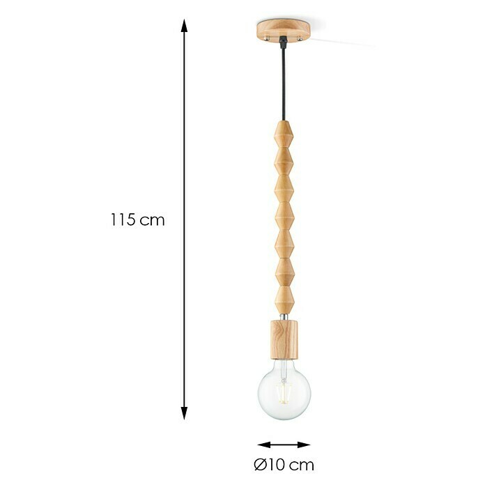 Lampenpendel DanaBraun, E27, Holz Sketch