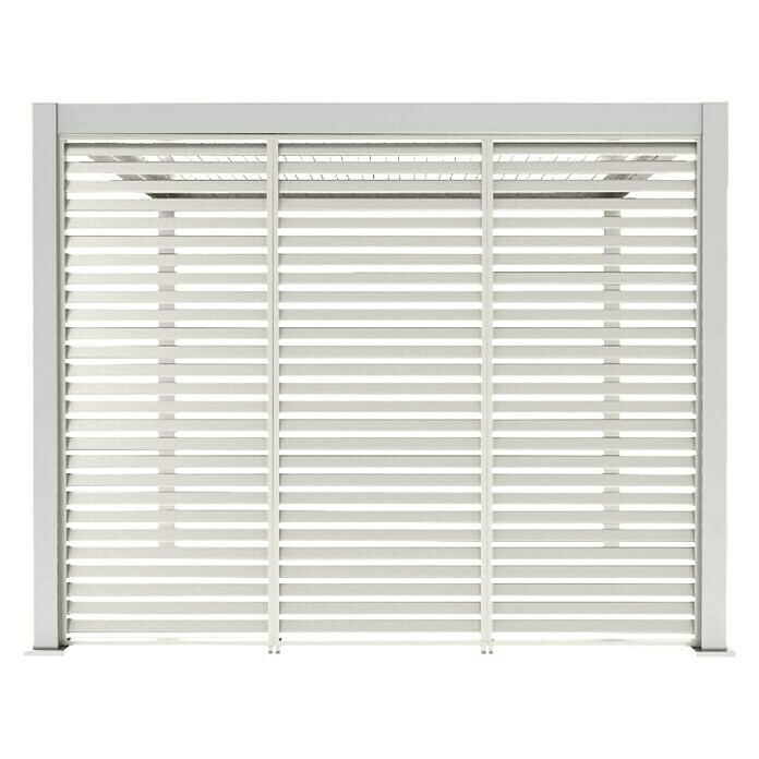 Sorara Pavillon-Seitenwand aus Lamellen (B x H: 123 x 240 cm, Weiß, Für die Modelle Classic und Deluxe mit Länge 400 cm) | BAUHAUS
