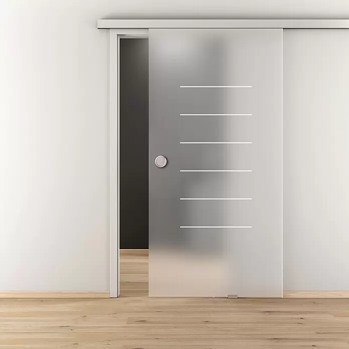 Diamond Doors Glasschiebetür 631 - 935 x 2.058 mm, Einscheibensicherheitsglas (ESG), Milchglas - Stimmungsaufnahme