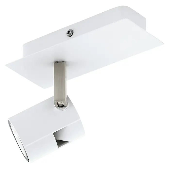 Eglo Deckenstrahler VERGIANO - 5 W, Weiß, Silber, GU10, Anzahl Leuchtmittel: 1 Stk. - Moderne weiße Deckenleuchte mit verstellbarem Spot für eine gezielte Beleuchtung im Raum. Stilvolles Design für jeden Wohnbereich.