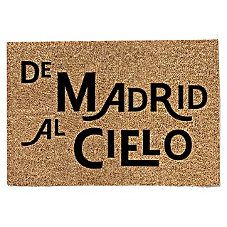 Felpudo de coco Madrid (Text, Coco Marrón/Negro, 60 x 40 cm)