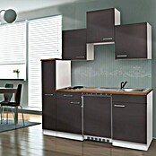 Respekta Cocina (Ancho: 180 cm, Con placa de dos fuegos, Gris)