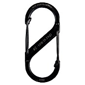 Nite Ize Mosquetón doble (50 x 22 mm, Acero inoxidable, Negro, Resistencia a la tracción: 4,5 kg)
