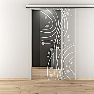 Diamond Doors Glasschiebetür 547 (935 x 2 058 mm, Einscheibensicherheitsglas (ESG), Klarglas)