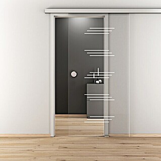 Diamond Doors Glasschiebetür 591 (935 x 2.058 mm, Einscheibensicherheitsglas (ESG), Klarglas)