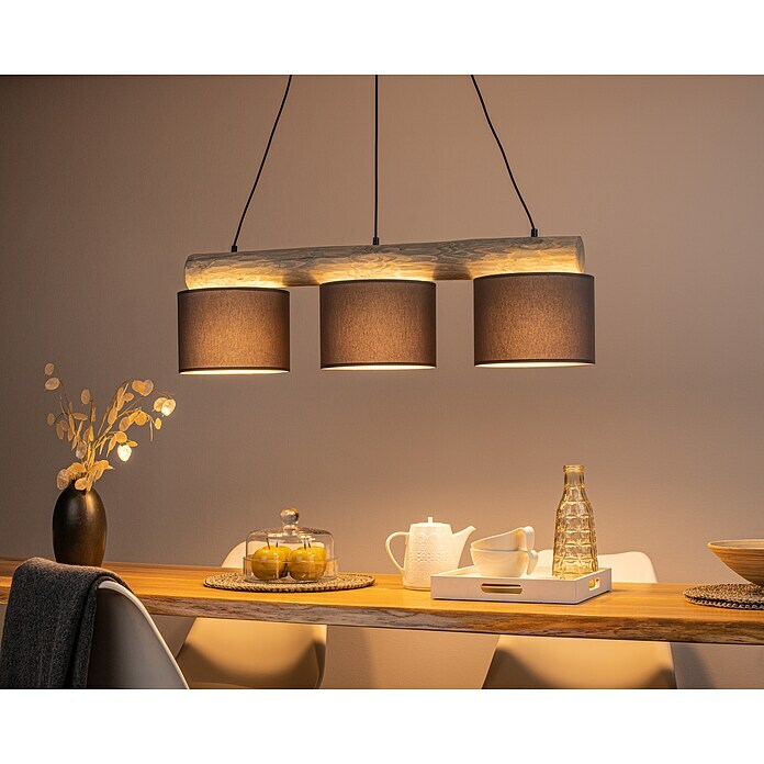 Spotlight Pendelleuchte Pinia (40 W, L x B x H: 100 x 25 x 110 cm, Anthrazit, E27) | BAUHAUS