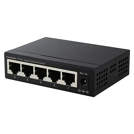 Metronic  Conmutador 5 x RJ45