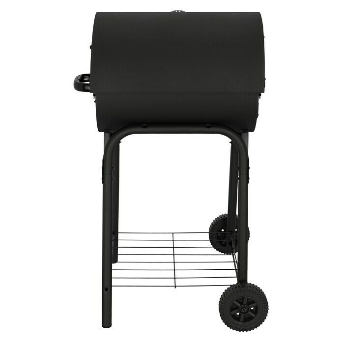 Grillstar Holzkohlegrill GrilltonneL x B x H: 66 x 68 x 109 cm, Schwarz, Hauptgrillfläche: 36,7 x 45 cm Back View