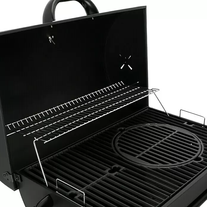 Grillstar Holzkohlegrill Grilltonne - B x T x H: 109 x 71 x 87 cm, Grillfläche (B x T): 64 x 43 cm, Schwarz - Detailaufnahme