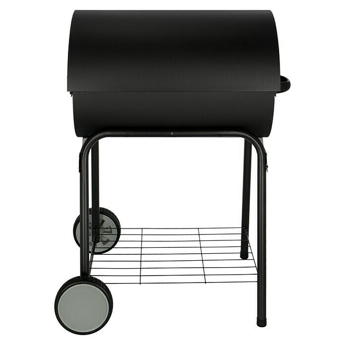 Grillstar Holzkohlegrill GrilltonneL x B x H: 71 x 109 x 87 cm, Schwarz, Hauptgrillfläche: 64 x 43 cm Back View