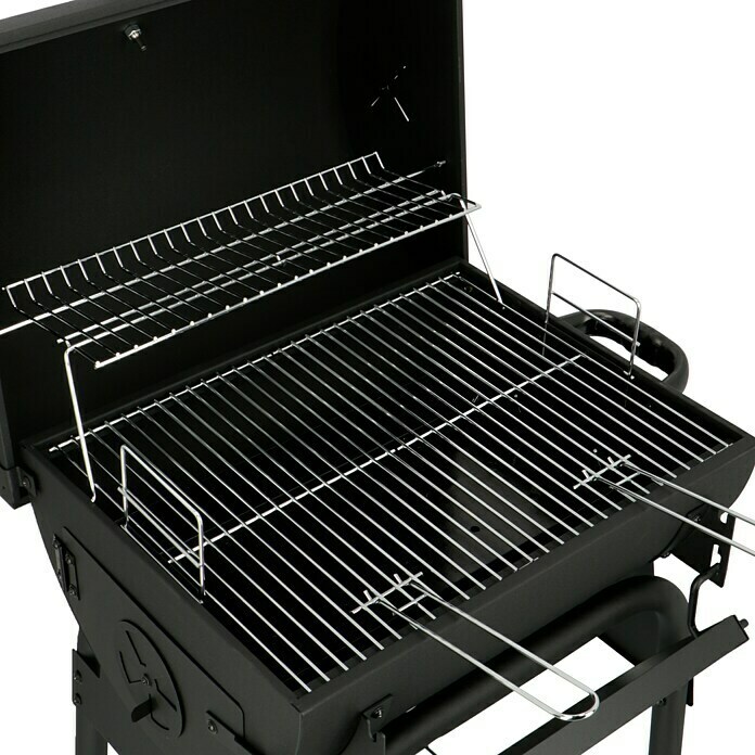 Grillstar Holzkohlegrill GrilltonneL x B x H: 66 x 68 x 109 cm, Schwarz, Hauptgrillfläche: 36,7 x 45 cm Detail Shot