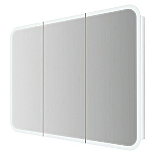 Baden Haus Kupaonski ormarić s LED ogledalom (Š x V: 95 x 70 cm, Drvo, Bijele boje)