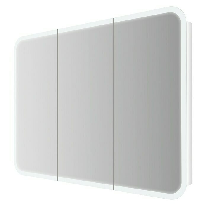 Baden Haus LED-Spiegelschrank New York (B x H: 95 x 70 cm, Mit Beleuchtung, Farbe Korpus: Weiß)