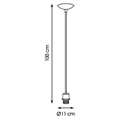 Home Sweet Home Pendelleuchte rund Basic (60 W, Farbe: Stahl matt, Höhe: 100 cm)