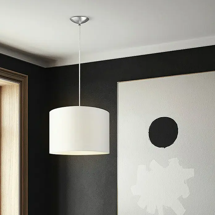 Home Sweet Home Pendelleuchte rund Basic - Höhe: 100 cm - Elegante Pendelleuchte mit einem zylindrischen Lampenschirm, ideal für moderne Wohnräume und stilvolle Beleuchtung.