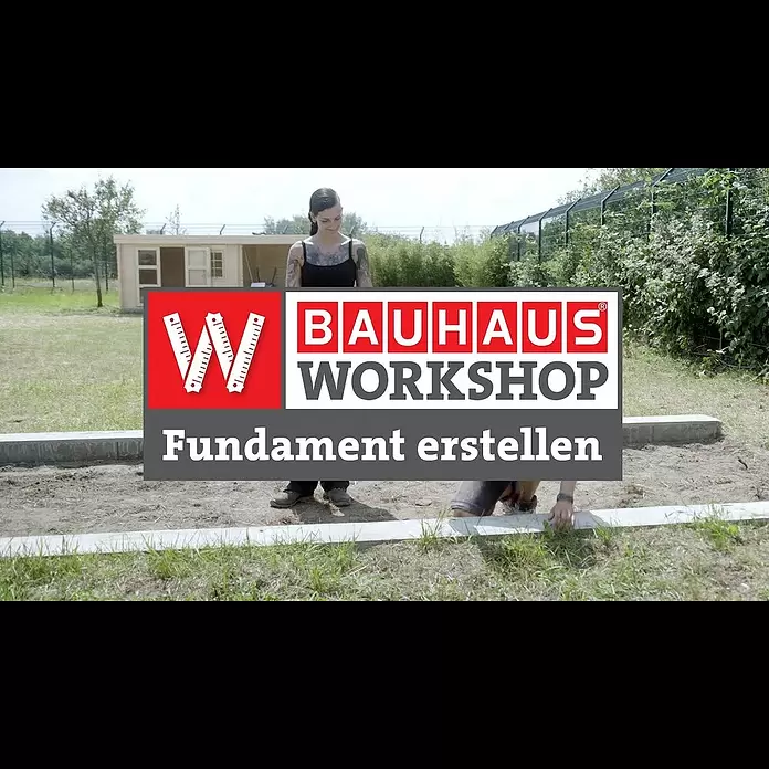 Biohort Europa Gerätehaus Europa - Außenbreite inkl. Dachüberstand: 244 cm, Außentiefe inkl. Dachüberstand: 84 cm, Stahl, Silber Metallic - BAUHAUS Workshop - Fundament wie ein Profi erstellen