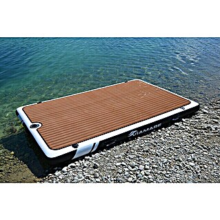 Viamare Aufblasbare Schwimmplattform mit DeckPad (L x B x H: 250 x 160 x 15 cm, 3 Personen, Nutzlast: 270 kg, PVC)