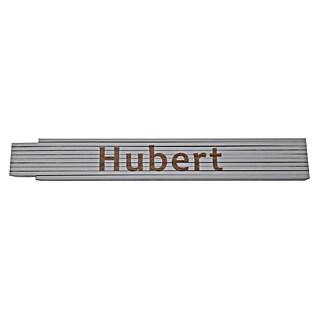 Heka Zollstock (Aufdruck: Hubert, Länge: 2 m, Weiß)