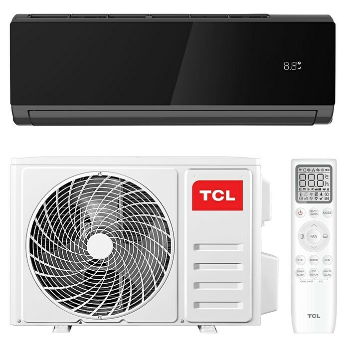 TCL Inverter-Klimasplitgerät TAC 12CHSD XA82 BSchwarz, 12.000 BTU/h, Raumgröße: 35 m² Front View