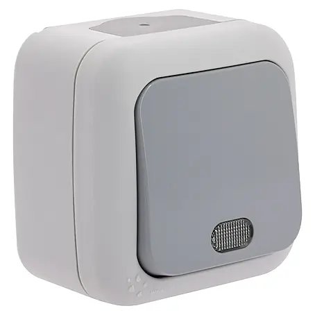 Ibelec Viko Pulsador para estancias con humedad con luz