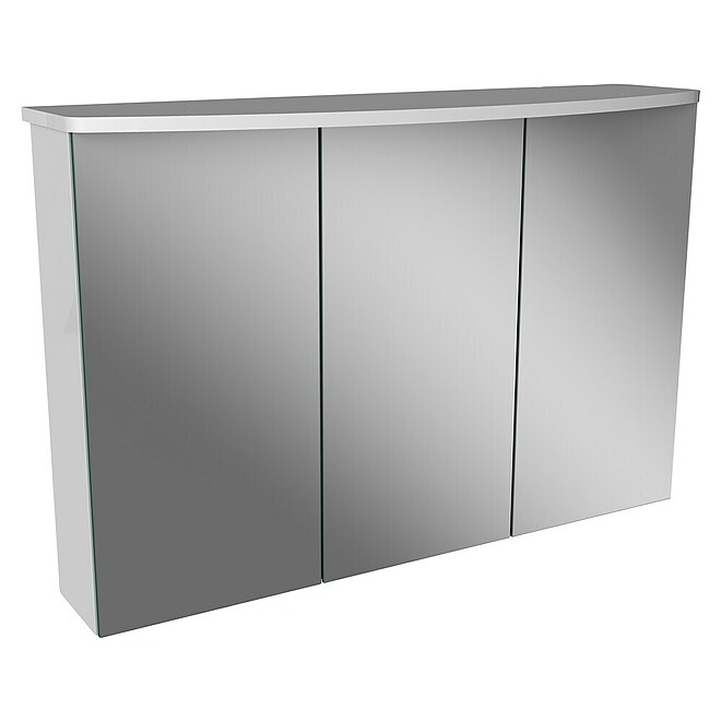 Camargue Swing K LED-Spiegelschrank  (B x H: 90 x 70,2 cm, Weiß)