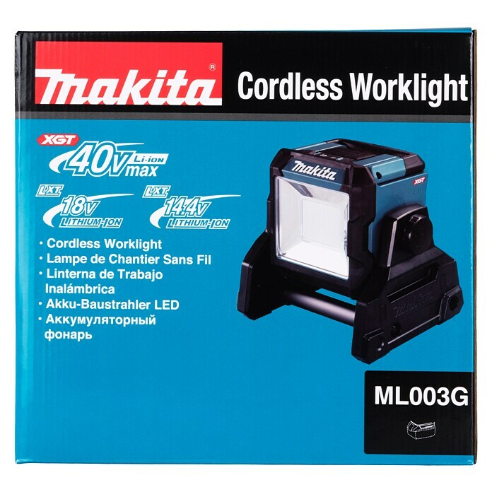 Makita LED-Akkustrahler ML003G18 V - 40 V, Ohne Akku Front View