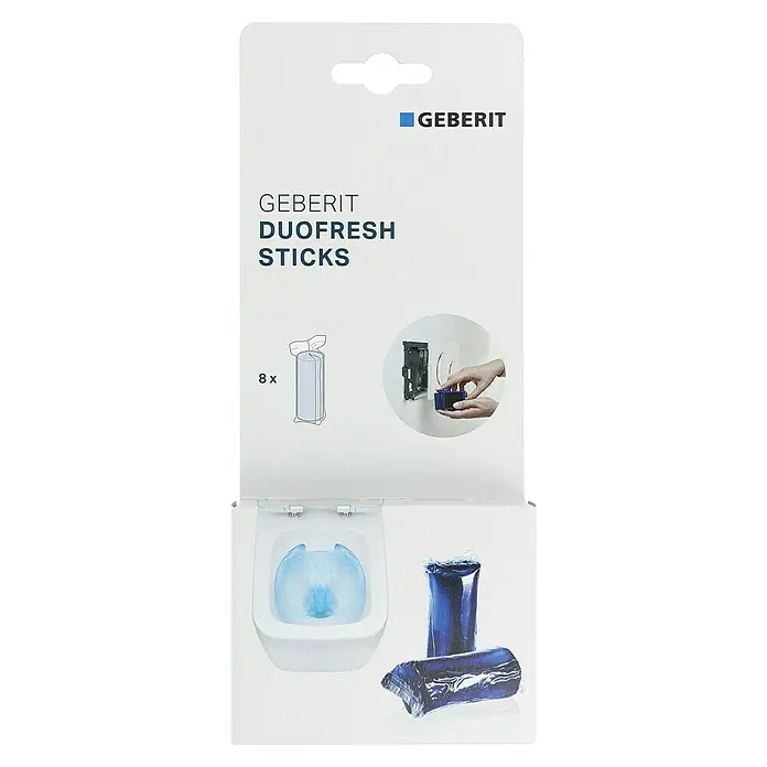 Geberit WC-Reiniger Duofresh Sticks 244.600.00.1 - 8 Stk., Geberit Unterputz-Spülkasten - Geberit DuoFresh Sticks Verpackung: Enthält 8 WC-Reinigungssticks für einen frischen Duft und hygienische Sauberkeit in der Toilette.