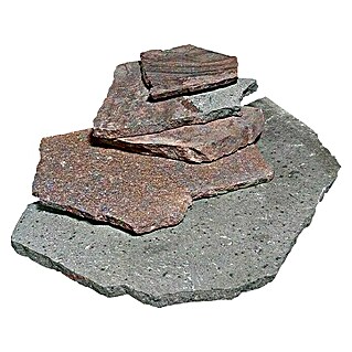 Polygonalplatte (Grau/Rot, Porphyr, Inhalt: 1 m²)