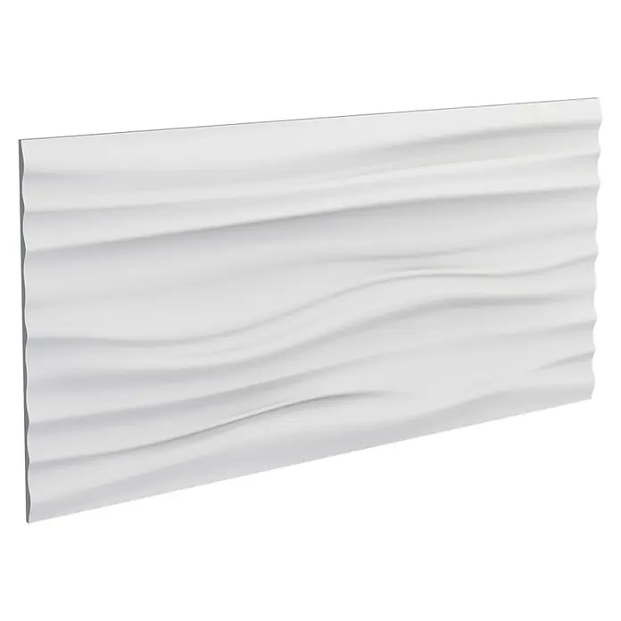 Nmc Decoflair Wandpaneel OCEAN - Weiß, 760 x 380 mm, Kunststoff - Weiße 3D-Wandpaneele mit wellenförmiger Textur. Ein modernes Gestaltungselement, um jedem Raum eine elegante Note zu verleihen.