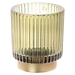 Teelichthalter Sanha (Ø x H: 9 x 10 cm, Grün, Glas)