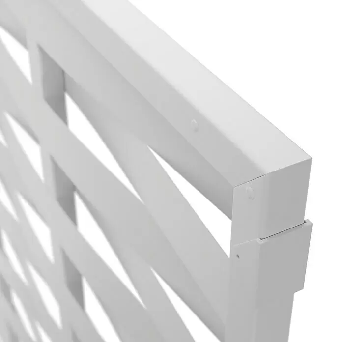 T & J Lightline Sichtschutzelement Lamellen - 180 x 180 cm, Weiß - Detailaufnahme