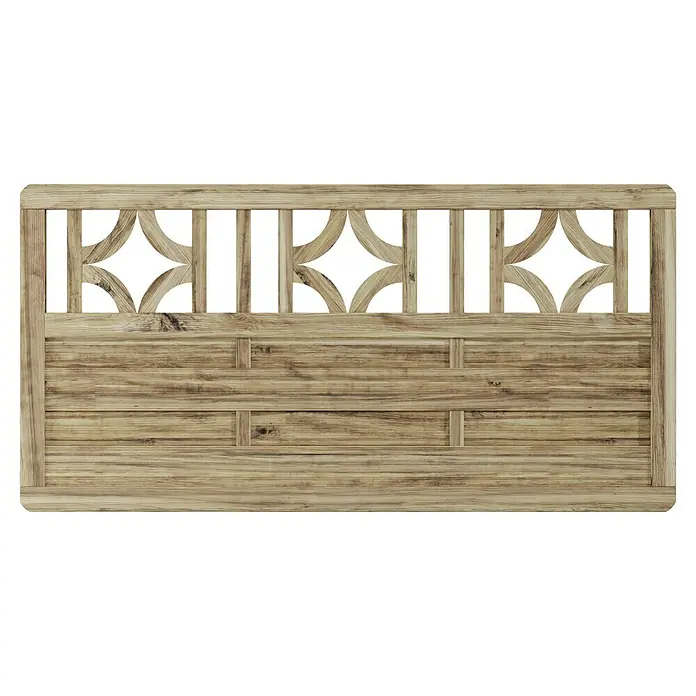T & J Sichtschutzelement Antikzaun - B x H: 180 x 90 cm, Braun - Holzpaneel mit Rautenmuster, ideal für rustikale Innenräume. Das Paneel zeichnet sich durch seine natürliche Holzstruktur und filigrane Details aus.