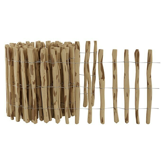 T & J Staketen Rollzaun Rollo 4 cm (B x H: 1 000 x 60 cm, Holz) | BAUHAUS