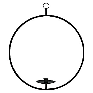 Kerzenhalter Ring (Schwarz, Durchmesser: 38,5 cm, Metall)