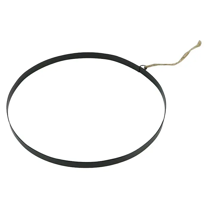 Dekoring Floral - Schwarz, Metall, Durchmesser: 35 cm - Nahaufnahme eines runden, schwarzen Trommelrahmens mit einem hellen Spannseil, ideal für Musikinstrumente und handwerkliche Projekte.