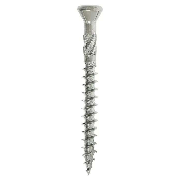 Profi Depot H-Paneelschrauben Turbo Drill - Durchmesser: 4 mm, Länge: 40 mm, Edelstahl, TX für TORX-Antriebe, Senkkopf, 200 Stk. - Silberne Holzschraube mit flachem Kopf und scharfen Gewindegängen für feste Verbindungen in Holzprojekten.