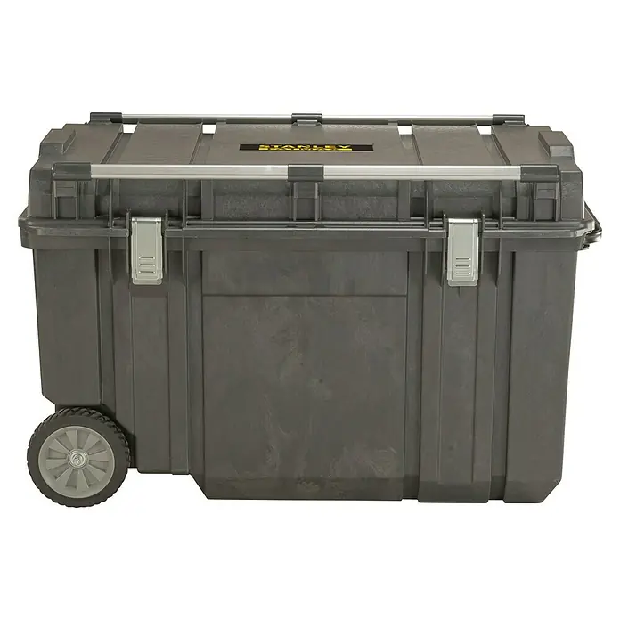 Stanley FatMax Caja profesional con ruedas SFM - L x An x Al: 99 x 62 x 59 cm, Capacidad volumétrica: 240 l, No incluye herramientas - La caja de herramientas rodante Stanley ofrece una solución de almacenamiento robusta para herramientas y accesorios. Ideal para uso móvil.