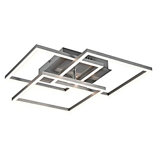 Reality Leuchten LED-Deckenleuchte Mobile (28 W, L x B x H: 42 x 39 x 10 cm, Nickel-matt)