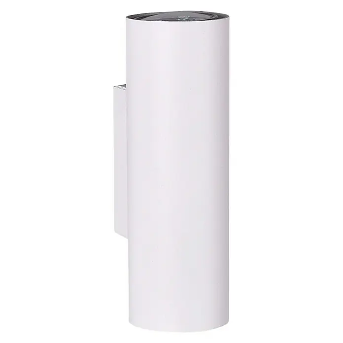 Trio Leuchten Marley Wandleuchte rund - 70 W, L x B x H: 8 x 6 x 18 cm, Weiß, GU10 - Nahaufnahme einer weißen Wandleuchte mit zylindrischem Design, ideal für moderne Innenräume.