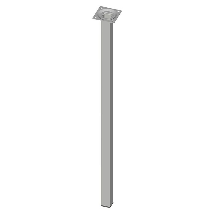 Element System Pata de tubo de acero cuadrangular (L x An x Al: 25 x 25 x 600 mm, Blanco)