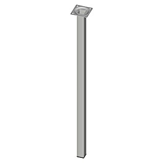 Element System Pata para muebles (L x An x Al: 2,5 x 2,5 x 60 cm, Capacidad de carga: 30 kg, Acero, Aluminio blanco)