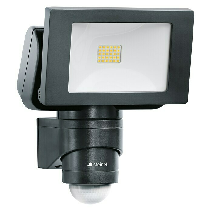 Steinel Sensor-LED-Strahler LS 150 S SWFarbe: Schwarz, Lichtfarbe: Neutralweiß, IP44 Diagonal View