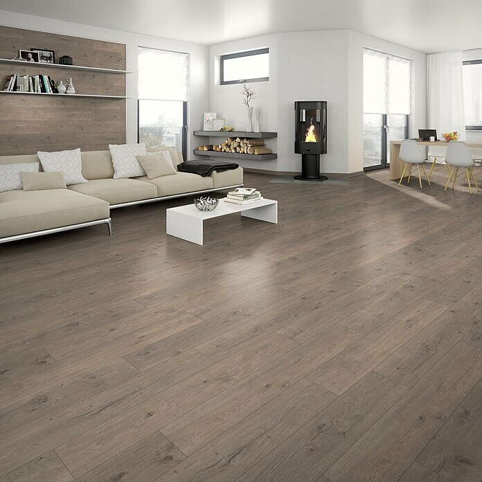 Laminat Cantaris Eiche grau1.292 x 193 x 7 mm, Landhausdiele Mood Shot