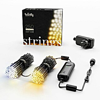 Twinkly Smart-LED-Lichterkette Strings (Außen, Länge: 20 m, 250-flammig, Warmweiß, Netzbetrieben)