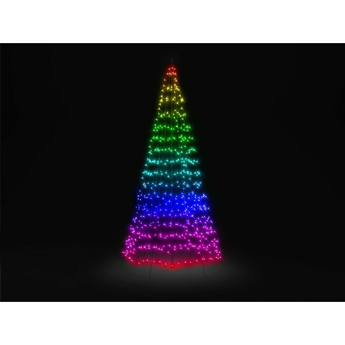 Konstsmide LED-Lichtervorhang Sternensilhouette (Außen, 70-flammig, L x H:  10,72 x 1,18 m, Warmweiß, Netzbetrieben) | BAUHAUS